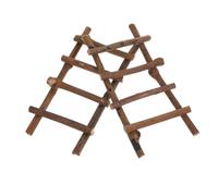FONDOTIN 2pcs Mini Rattan Ladder for Fairy Garden Decor and Dollhouse Scenes Lightweight Durable Micro Landscape Stairs Photography Prop Accessories for Miniature Gardens and Crafting