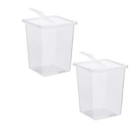 FONDOTIN 2PCS Mini Reptile Feeding Box Versatile Container for Tortoise Gecko and Lizard Care Double Opening Lids for Easy Feeding and Maintenance for Breeding and Transporting
