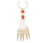 FONDOTIN 2pcs Nail Covers with Wrist Chain, Five-finger Decorative Fingernail Covers for Women, Performance and Cosplay Stage Props, Finger Accessories for Dance and Party Use