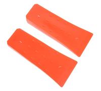 FONDOTIN 2Pcs Orange Plastic Felling Wedges with Spikes Tree Cutting Logging Tools for Safe Direction Control Lightweight and Portable Wood Splitting Accessories for Garden and Forestry Use