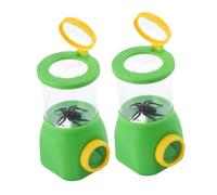FONDOTIN 2pcs Outdoor Observation Boxes with Magnifier Portable Bug Viewer Catcher Set for Nature Exploration and Collecting Shells Leaves Rocks