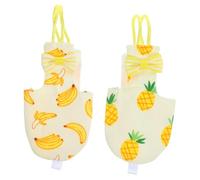 FONDOTIN 2pcs Parrot Diaper Flight Suit for Parakeets Cockatiels Waterproof Fabric Size s for Outdoor Use Random Bow Style