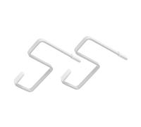 FONDOTIN 2pcs Portable Adjustable Iron Bag Holder Hook for Desk No-Drill Schoolbag and Purse Hanger White Handbag Hooks for Office and Classroom Use