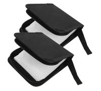 FONDOTIN 2Pcs Portable CD DVD Case Organizer Capacity Compact Disc Storage Bag Lightweight Scratch Resistant CD Holder for Travel Car Use