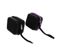 FONDOTIN 2pcs Portable Essential Oil Storage Boxes 7-Compartment Shockproof Bottle Holders Hanging Strap for 5ml Bottles Travel Organizer Pouches