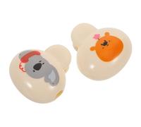 FONDOTIN 2pcs Portable Toothbrush Head Covers Cute Cartoon Plastic Caps for Electric and Manual Brushes Travel Dustproof Protective Cases with Bear and Koala Design