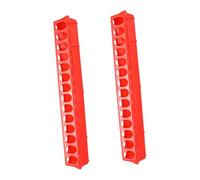 FONDOTIN 2pcs Poultry Feeding Troughs Easy to Clean Anti-spatter Design for Chickens Geese Safe Odorless Material Cage Installation Poultry Feeding