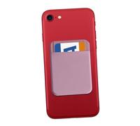 FONDOTIN 2pcs Pu Leather Adhesive Phone Pouch Card Holders in Pink, Self-Adhesive Cell Phone Wallets that Won't Leave Sticky Residue Or Lose Elasticity, for Attaching to Smartphone Backs