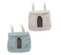 FONDOTIN 2pcs Rabbit Feeding Bag Chinchilla Self-feeding Bag Small Pet Pouch Hanging Feeder for Cage Use Hay