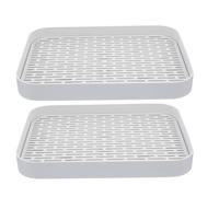 FONDOTIN 2PCS Rabbit Litter Tray Corner Potty Trainer for Guinea Pigs Hamsters Chinchillas Deepened Plastic Bedding Box for Cage Silent Use Easy to Clean Small Animal Toilet