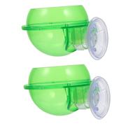 FONDOTIN 2pcs Reptile Food Bowl Escape Design Capacity Water Basin for Lizards and Geckos Safe and Easy to Clean Feeding Tool