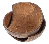 FONDOTIN 2pcs Reptile Hideouts Coconut Shell Shaped Decorative Caves Made of Synthetic Material, Easy to Carry and Versatile Hiding Places for Reptiles, for Landscaping Decor and Small