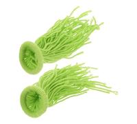 FONDOTIN 2Pcs Reusable Fish Spawning Mop with Artificial Seaweed Design, Cotton Thread Egg Collector for Aquarium Breeding Tanks, Fish Fry Protection and Hatchery Accessory