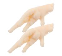 FONDOTIN 2pcs Reusable Realistic Faux Chicken Feet PVC Food Props for Culinary Presentation and Photography Imitation Chicken Claw Model for Hotel Kitchen Event Display and Decoration