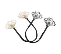 FONDOTIN 2pcs Rhinestone Pearl Twist Hair Bun Maker Lazy Curler French Twist Tool for Bridal Wedding Hairstyles Hair Accessories for Women