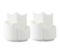 FONDOTIN 2Pcs Rotating Makeup Brush Container Durable Desktop Holder for Organizing Cosmetics for Bedrooms Offices and Study Rooms Stable Flat Bottom Design