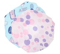 FONDOTIN 2Pcs Shower Caps for Elastic Bathing Hats with Satin Lining Hair Protection Covers Blue Underwater Purple Circles Portable Spa Bath Accessories