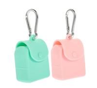 FONDOTIN 2pcs Silicone Storage Pouch Coin Wallet Hook for Easy Hanging Storage Box for Loose Change and Items Versatile