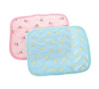 FONDOTIN 2pcs Small Pet Cooling Mat Summer Cooling Pad for Rabbits and Hamsters Xs Size Pink Cherry Summer Resting Cushion