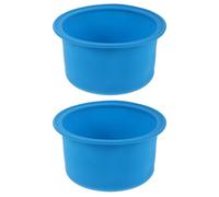 FONDOTIN 2Pcs Small Silicone Wax Melting Pot Liners Non-Stick Removable Silicone Shell Insert for Wax Melt Warmers Blue for Hair Removal Pot