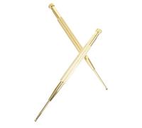 FONDOTIN 2Pcs Solid Copper Ear Point Probe with Spring Loaded Body Acupressure Pen for Accurate Ear Spot Searching and Safe Skin Stimulation