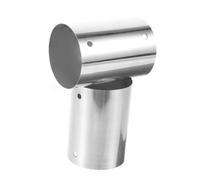 FONDOTIN 2Pcs Stainless Steel Handrail Connector for Wall Mounted Railings Handrail Fitting Extension for Staircases and Banisters Easy Installation Compatible with Tubing and Deck Rails