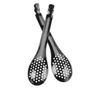 FONDOTIN 2pcs Stainless Steel Slotted Cooking Spoons Kitchen Serving Utensils Reusable Bar Spoons for Draining and Food Serving for Cooking and Dining
