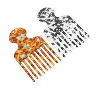 FONDOTIN 2pcs Static Fine Tooth Afro Pick Comb for Styling and Detangling Professional Portable Hair Stylist Tool for Braids Wigs Curly