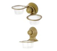 FONDOTIN 2PCS Suction Cup Reptile Food Bowl for Lizards and Frogs Sturdy Pet Feeder Accessories with Smooth Surface Easy to Install and Stable Feeding Dish for Reptile Care