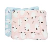 FONDOTIN 2pcs Thick Warm Mat for Small Animals Plush Guinea Pig Hamster Sleeping Pad Cozy Blanket Cute Designs Sheep Bear
