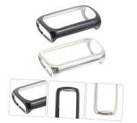 FONDOTIN 2pcs Tpu Watch Screen Protector Case Full Coverage Anti-scratch Soft Protective Shell Compatible with Fitbit Luxe Smartwatch Black and Silver