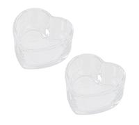 FONDOTIN 2pcs Transparent Hamster Bowls Washable Food Water Dish for Pets Anti-spill Design for Hamsters Rats and Guinea Pigs Easy to