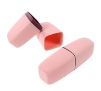 FONDOTIN 2PCS Travel Toothbrush Cup with Cover Portable Toothpaste Holder Lightweight Plastic Storage Case for Camping School Business Trips Ventilated Quick-Dry Design Rinsing Mug