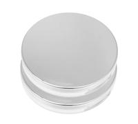 FONDOTIN 2Pcs Ultra Thin Loose Powder Container with Mirror Leak Design Portable Makeup Powder Box for Travel for Blusher Silver Color