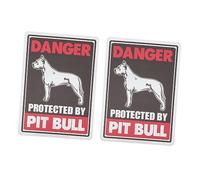 FONDOTIN 2Pcs Vintage Dog Warning Sign Iron Garden Decor with Frameless Hanging Design Glare Outdoor Decor for Courtyard Lawn Fence Protection