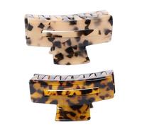 FONDOTIN 2pcs Vintage Hair Claws for Women Stylish Hair Clips Durable Headdress for Parties Daily Use Tortoise Shell