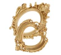 FONDOTIN 2pcs Vintage Resin Photo Frames European Style Decorative Small Picture Holders for Home Display Family Portraits and Elegant Wall Decoration