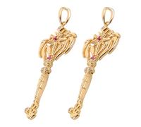 FONDOTIN 2pcs Vintage Zodiac Charms Copper Horoscope Pendants with Rhinestone for DIY Bracelet Necklace Jewelry Making Craft Supplies