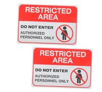 FONDOTIN 2pcs Weatherproof No Unauthorized Access Sign Pre Drilled Metal Personnel Only Warning for Indoor Outdoor Private Sensitive Areas Security Safety Notice