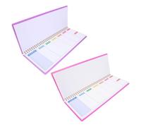 FONDOTIN 2pcs Weekly Monthly Planner Spiral Appointment Book for Work Diary Management Organizer with Goal Setting Compact Professional Desk Calendar for Business and Personal Use