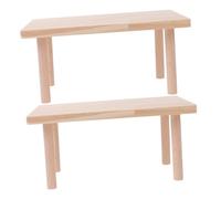 FONDOTIN 2pcs Wooden Hamster Cage Partition Pet Platform Toy Climbing Bridge Guinea Pig Toys Boredom Breaker for Small Pets
