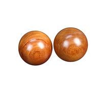 FONDOTIN 2pcs Wooden Massage Balls Durable Fitness Hand Exercise Balls for Muscle Stretching for Home Use Physical Therapy Enhance Dexterity Strength