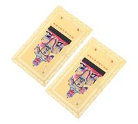 FONDOTIN 2pcs Year Horse Feng Shui Tai Sui Amulet Cards with Li Cheng Protection and Happiness Symbols Portable Copper Wallet Decoration for Lunar Year and Cultural Blessing