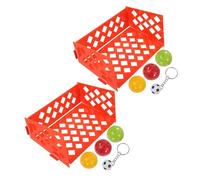 FONDOTIN 2sets Parrot Soccer Field Toys Bird Training Game Mini Football Field for Pet Intelligence Development Random Color