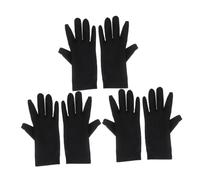 FONDOTIN 3 Pairs Elastic Black Spandex Gloves for Jewelry Inspection and Etiquette Breathable Lightweight Performance Gloves Stretchy Fit for Art Handling Serving and Electronics Industry