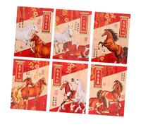 FONDOTIN 300pcs Chinese Red Packets with Horse Patterns Spring Festival Lucky Money Envelopes for Lunar Year Wedding Blessing Words Lai See Cash Pockets Traditional Celebration