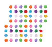 FONDOTIN 300pcs Colorful Small Cat Balls Fuzzy Pom Poms Interactive Catching for Indoor Cats Kitten Enrichment Bulk for Active Play and Stress Relief