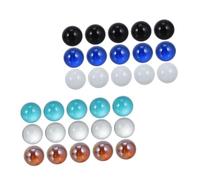 FONDOTIN 30pcs Colorful Glass Marbles 16mm Crystal Ball Decorations for Fish Tank Aquarium Plant Decor Mixed Colors Pet Supplies Random Color
