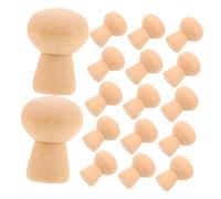 FONDOTIN 30pcs DIY Unfinished Mushroom Wood Peg Dolls for Painting Blank Wooden Peg People Craft X Educational Sensory Play and Art Project