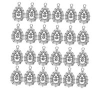 FONDOTIN 30pcs Hollow Alloy Spider Web Pendants DIY Ornaments for Jewelry Making Silver Charms Gift Craft Supplies